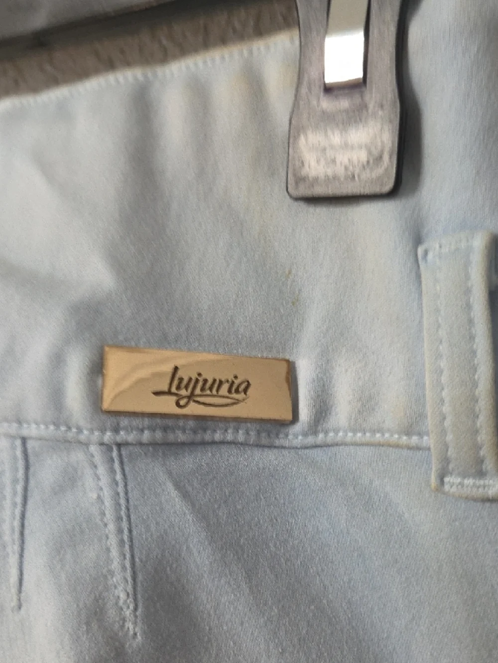 Light Blue Lace-Up Side Push Up Skinny Jeans Curvy Fit Stretch.sz 8 [0048]